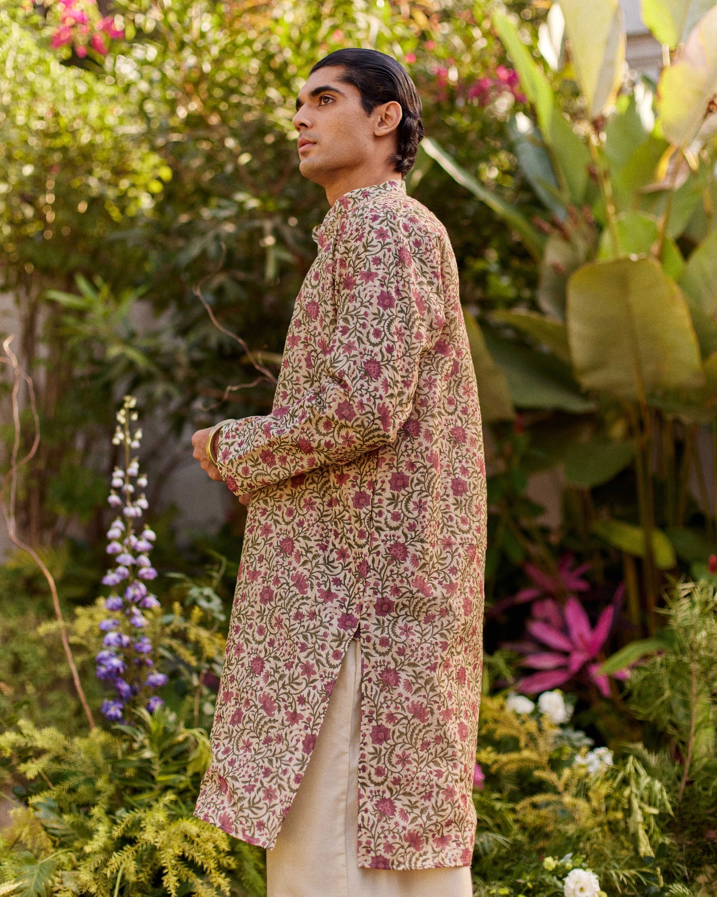 Anaar Jaal Dark Pink kurta
