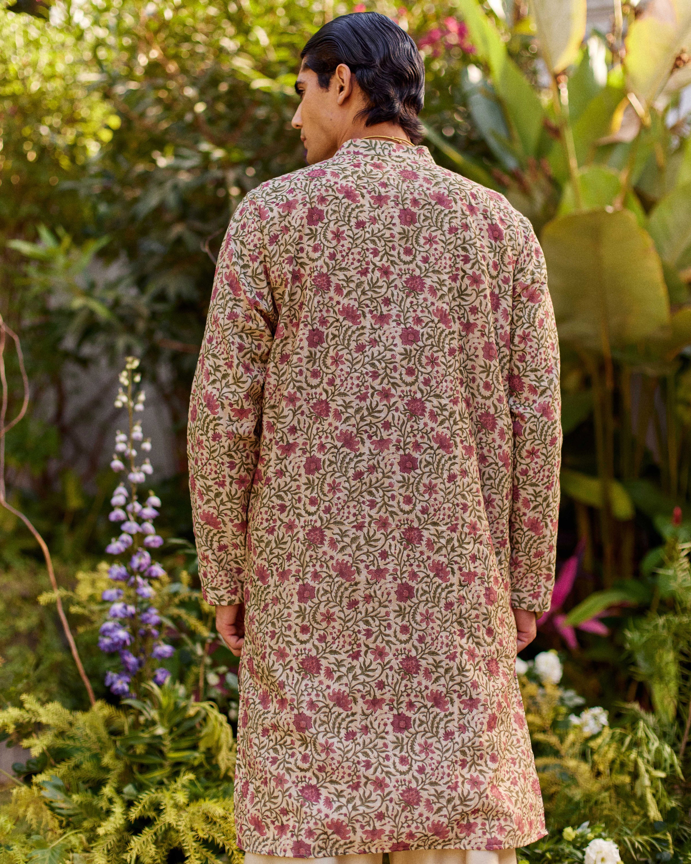 Anaar Jaal Dark Pink kurta