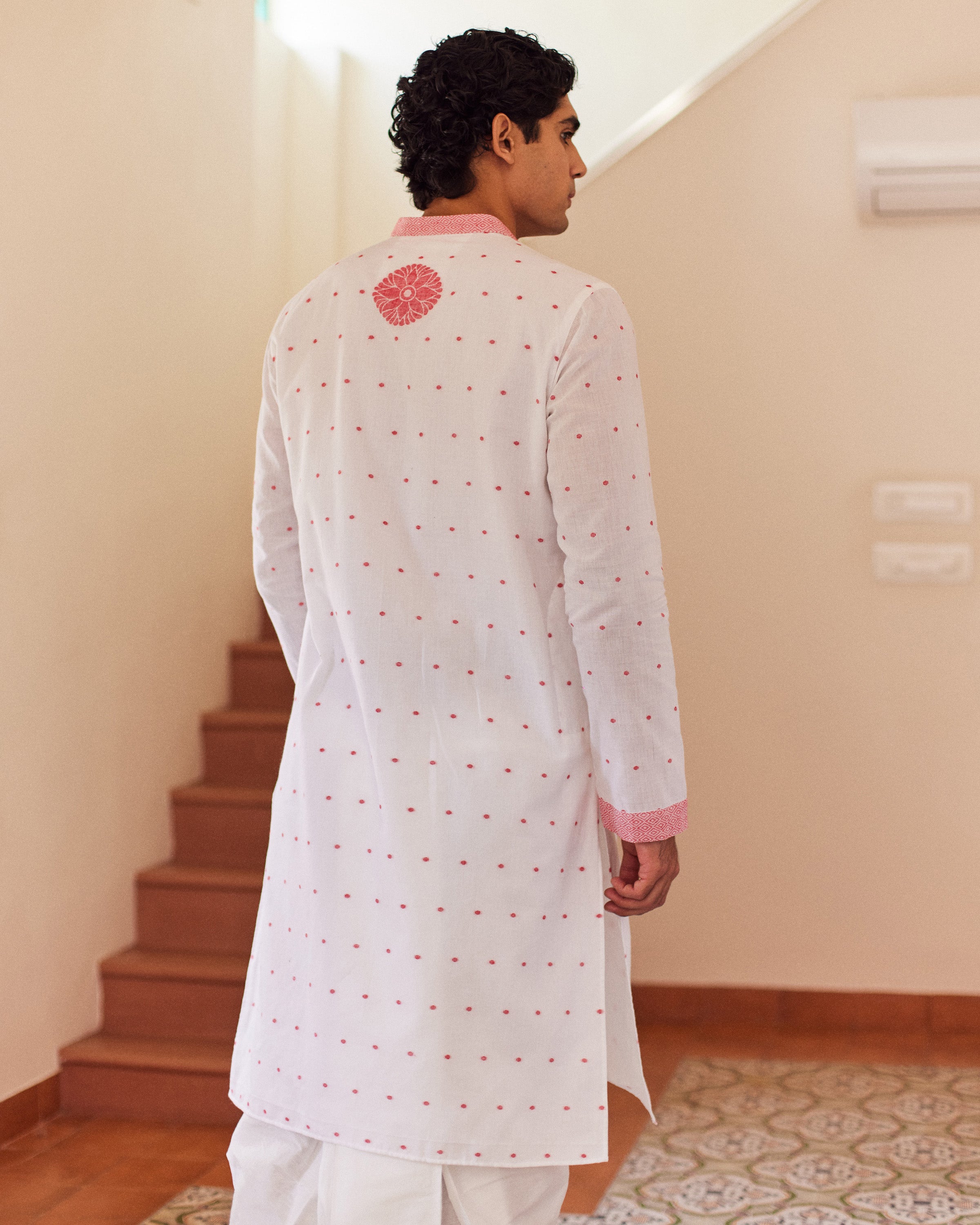 Laal Bel Jamdani  kurta