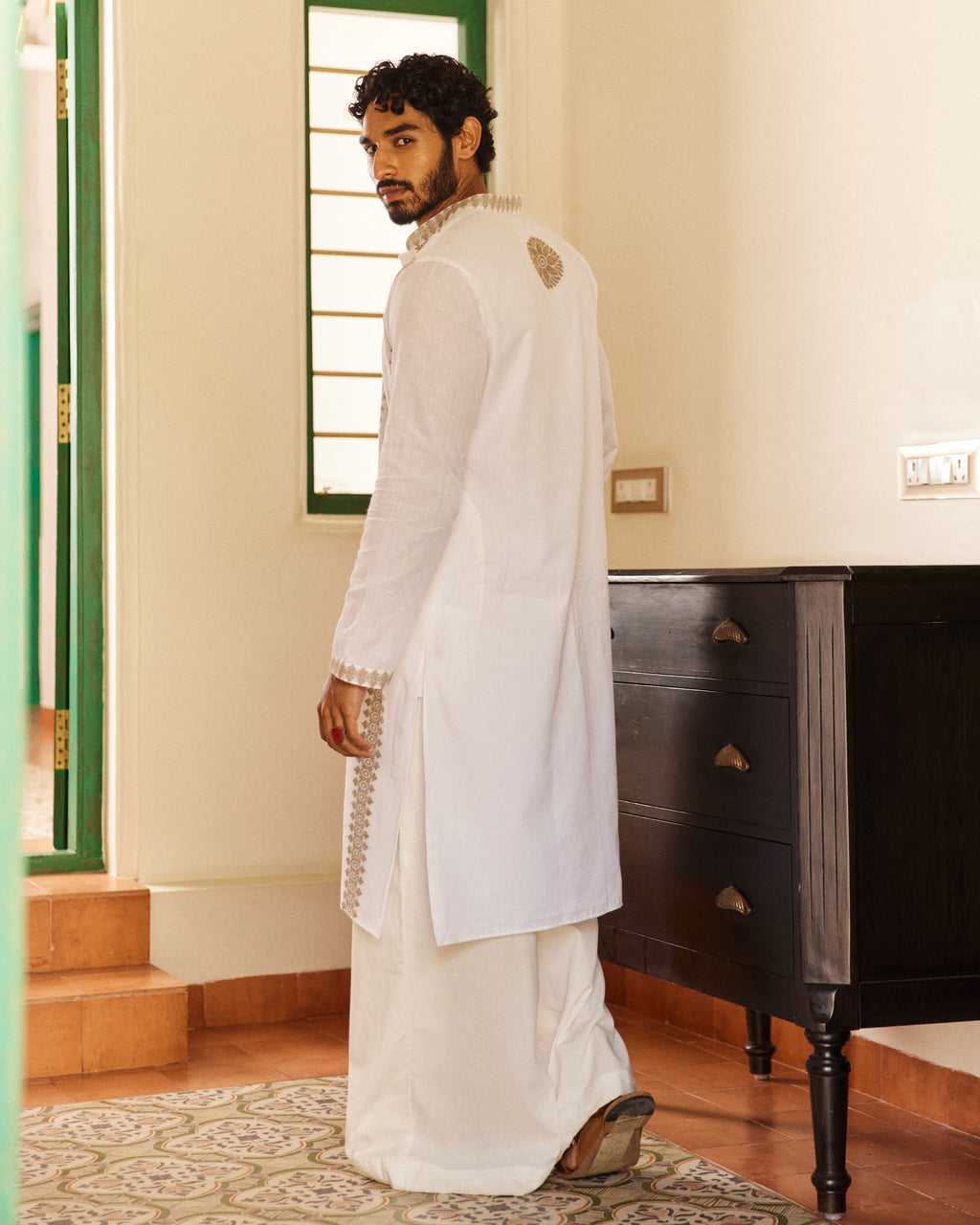 Dorakata Jamdani  kurta