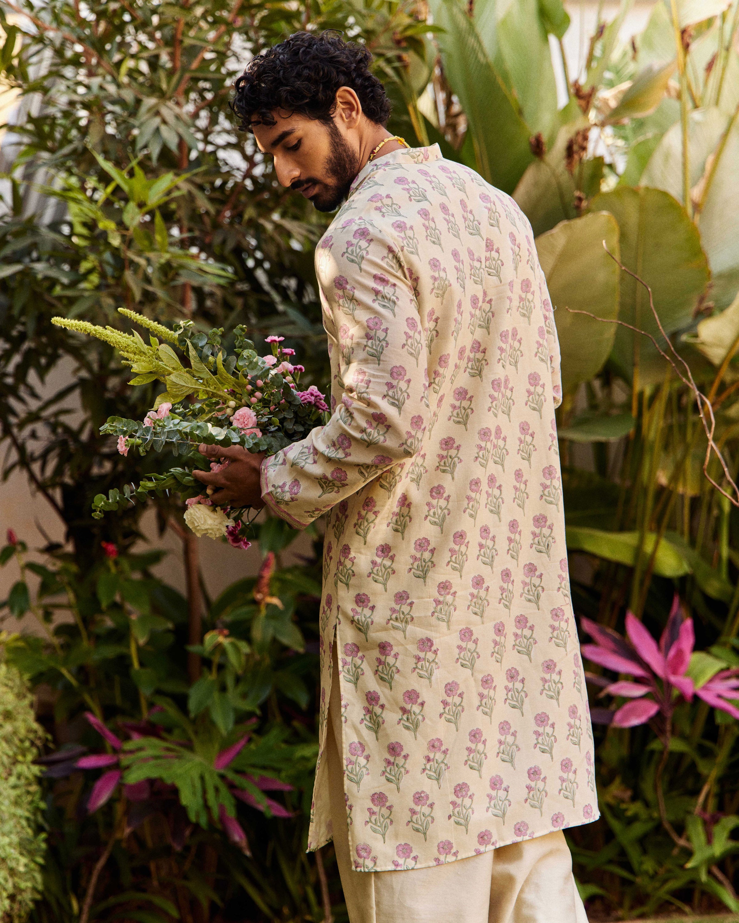 Kaner Buta Pink Kurta