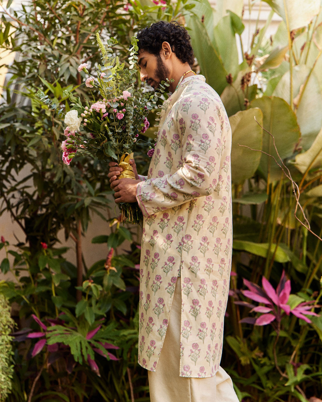 Kaner Buta Pink Kurta