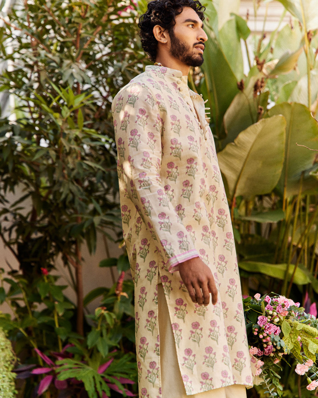 Kaner Buta Pink Kurta