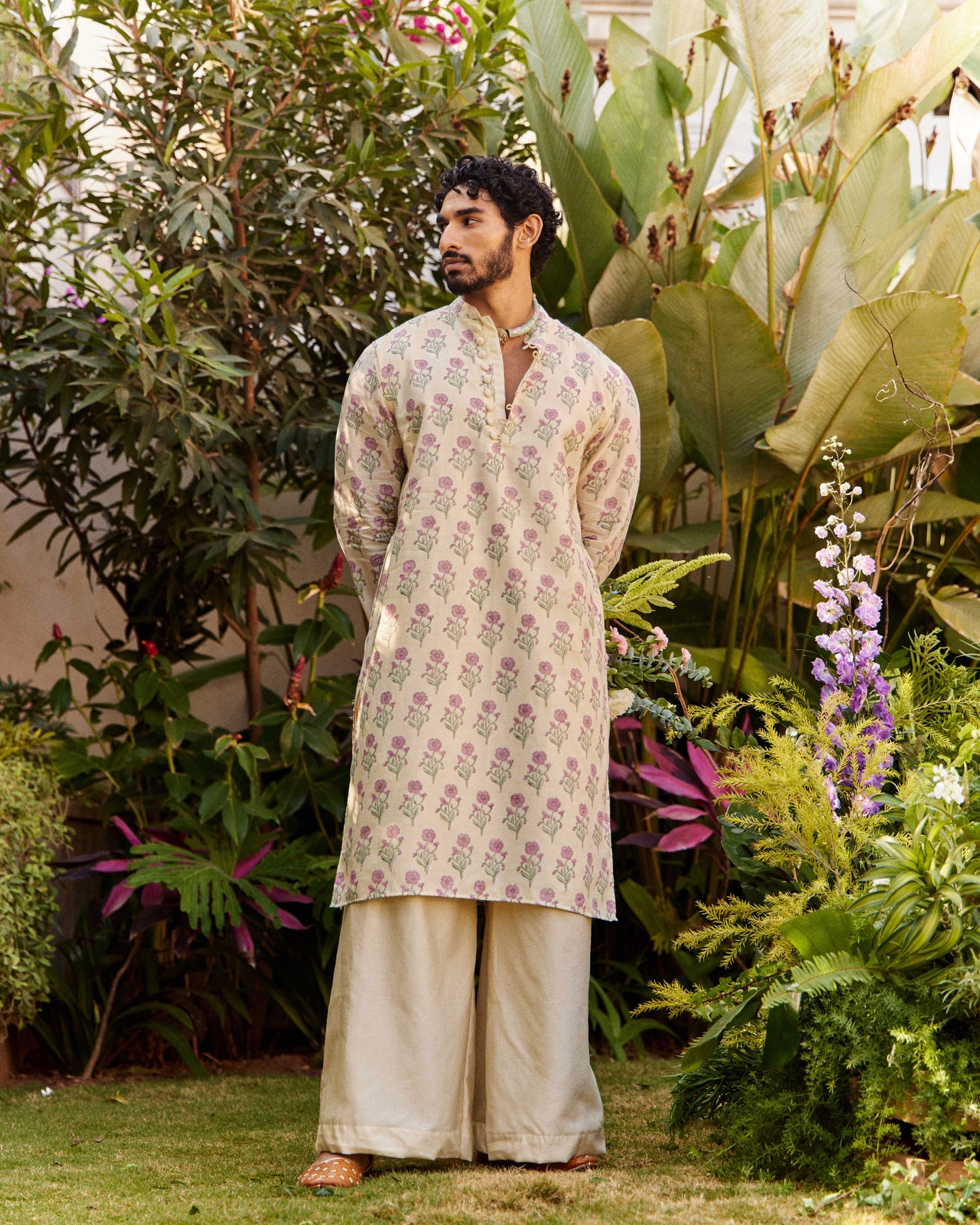 Kaner Buta Pink kurta