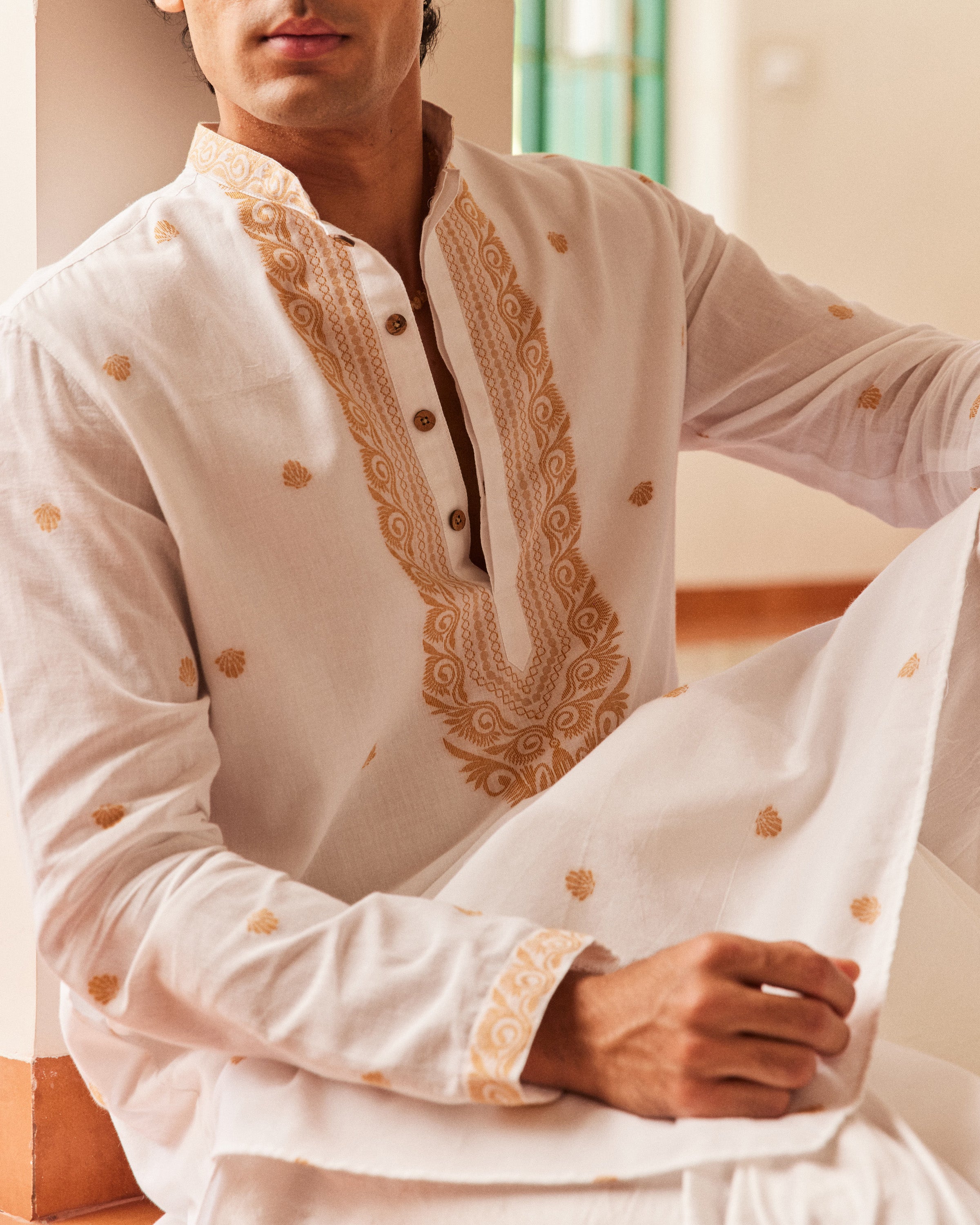 Bindu Mosh Jamdani  Kurta