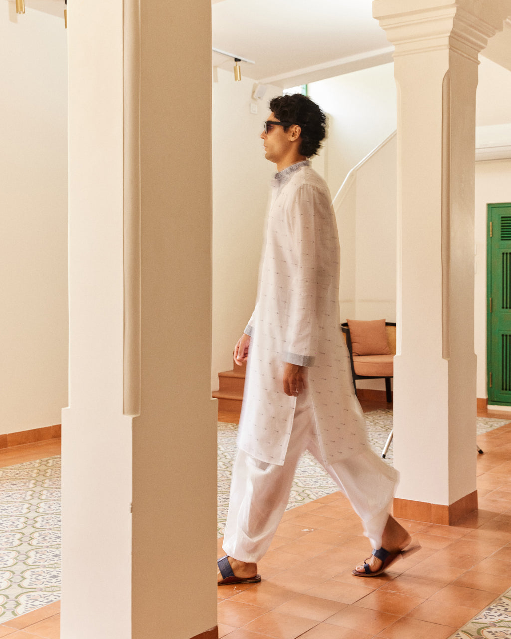 Bindu Neel Jamdani  Kurta