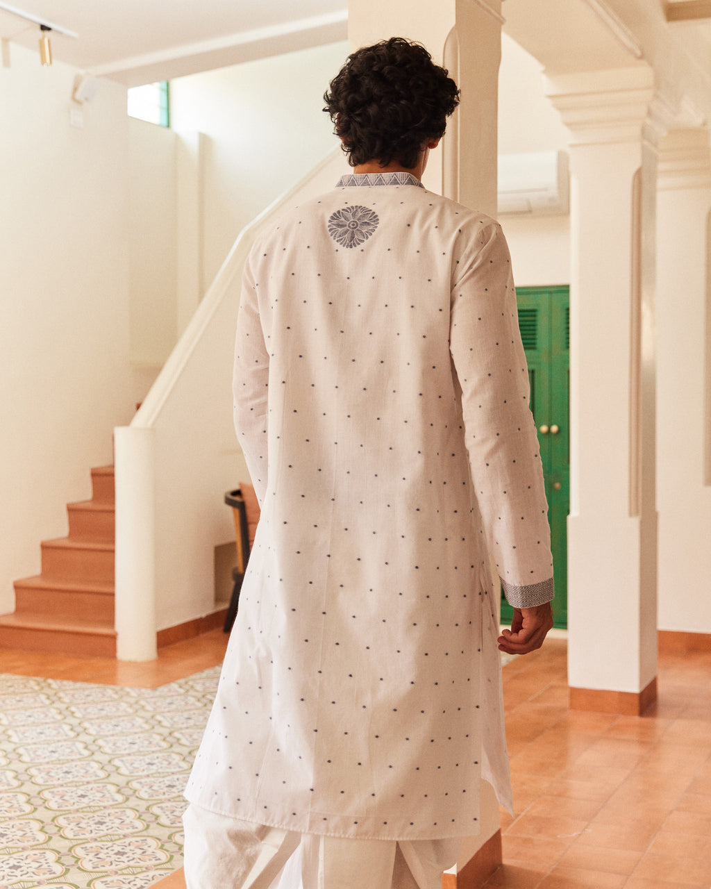 Bindu Neel Jamdani  Kurta