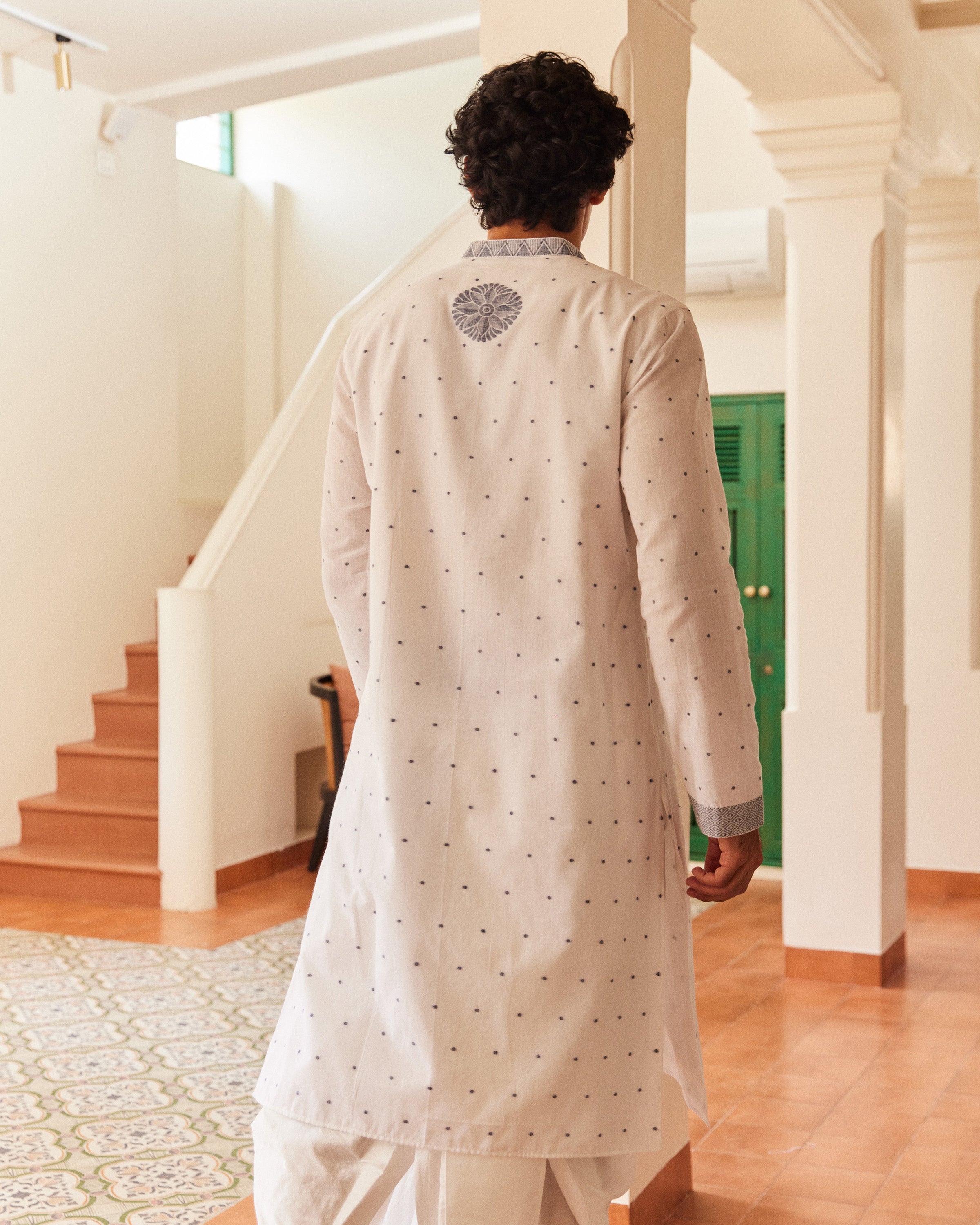 Bindu Neel Jamdani  Kurta