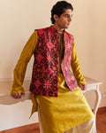 Paan Chanda Patan Patola Maroon Bandi