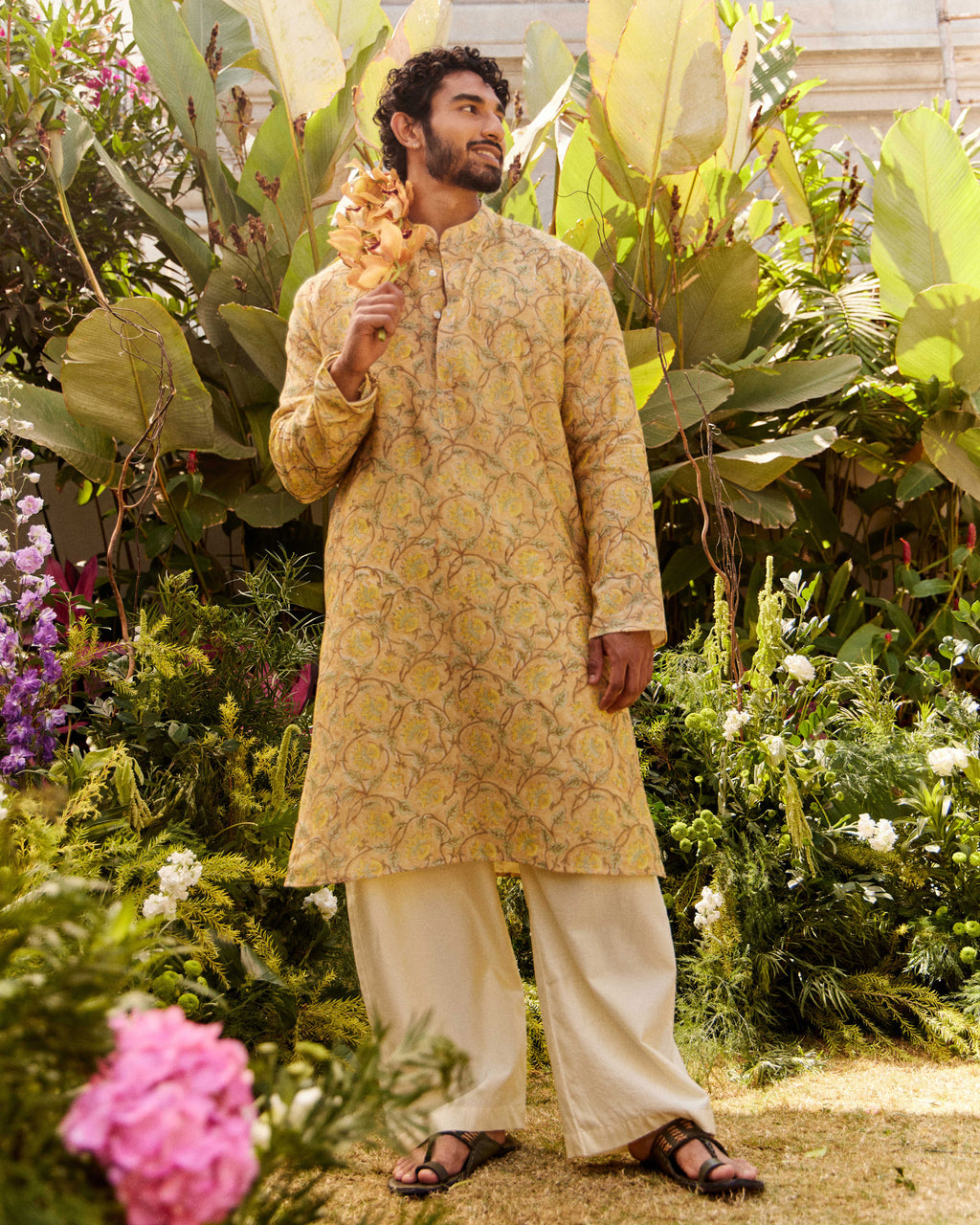 Jaba Kusum Yellow kurta