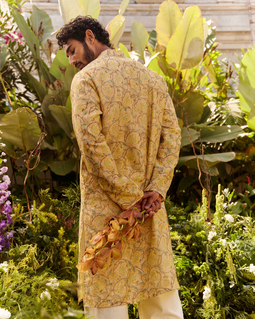 Jaba Kusum Yellow kurta