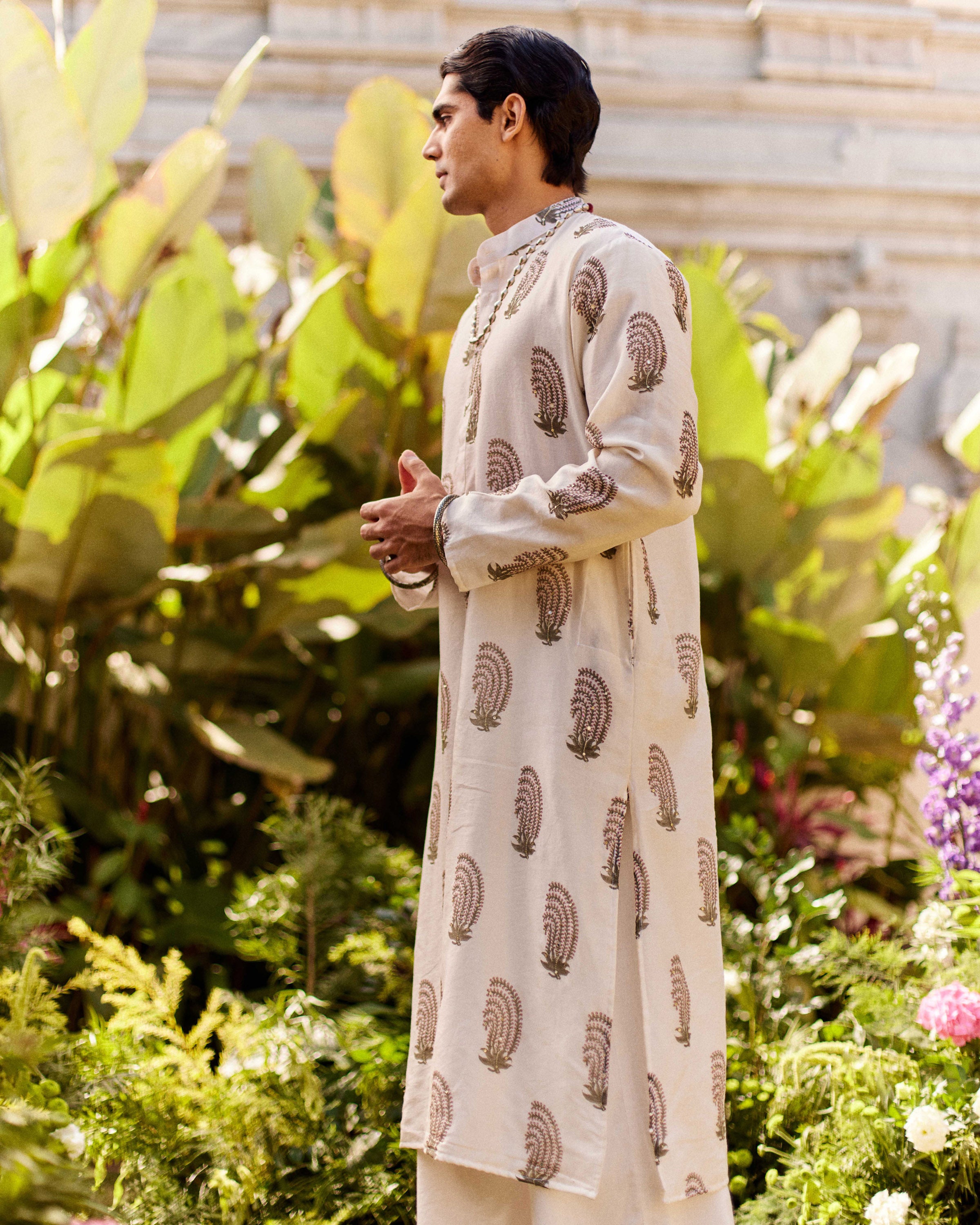 Embroidered Fern kurta