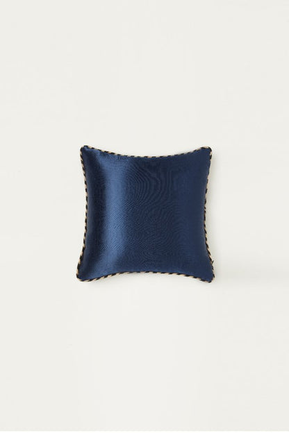 Saada Blue Mashru Ajrakh Square Cushion Cover