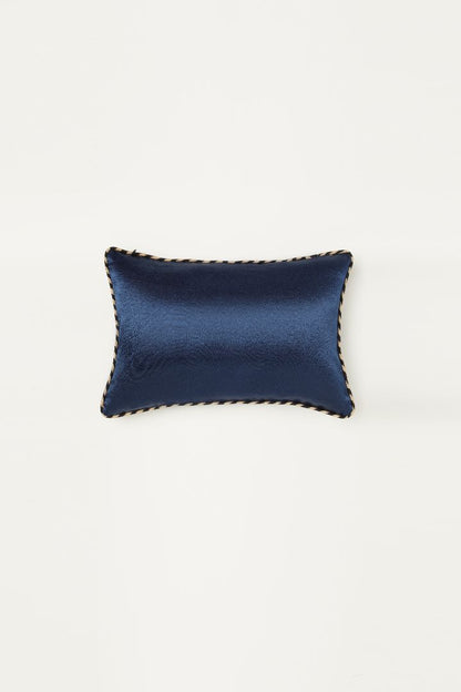 Saada Blue Mashru Ajrakh Rectangle Cushion Cover