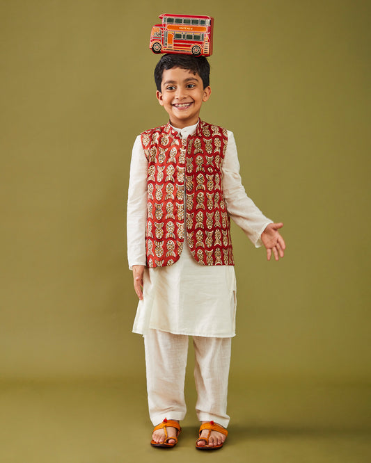 Bagru Machhli- Red Bandi