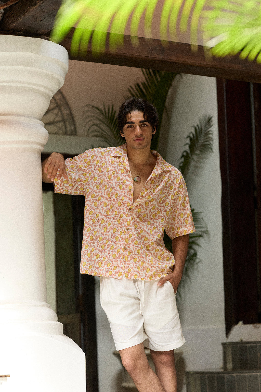 White Linen Shorts