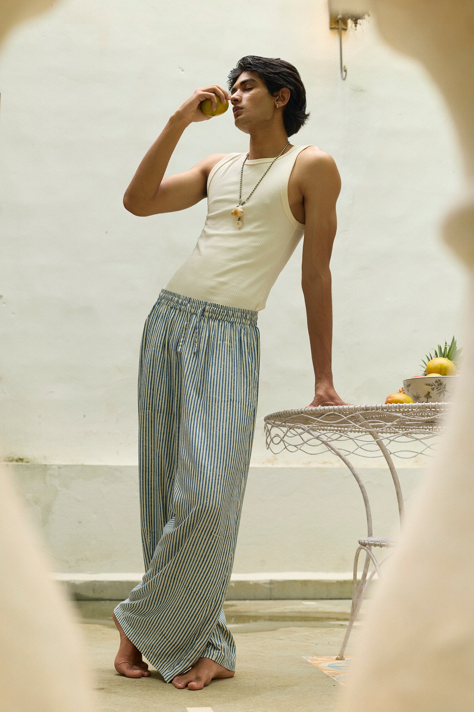 Reg Blue Wide Leg Pants