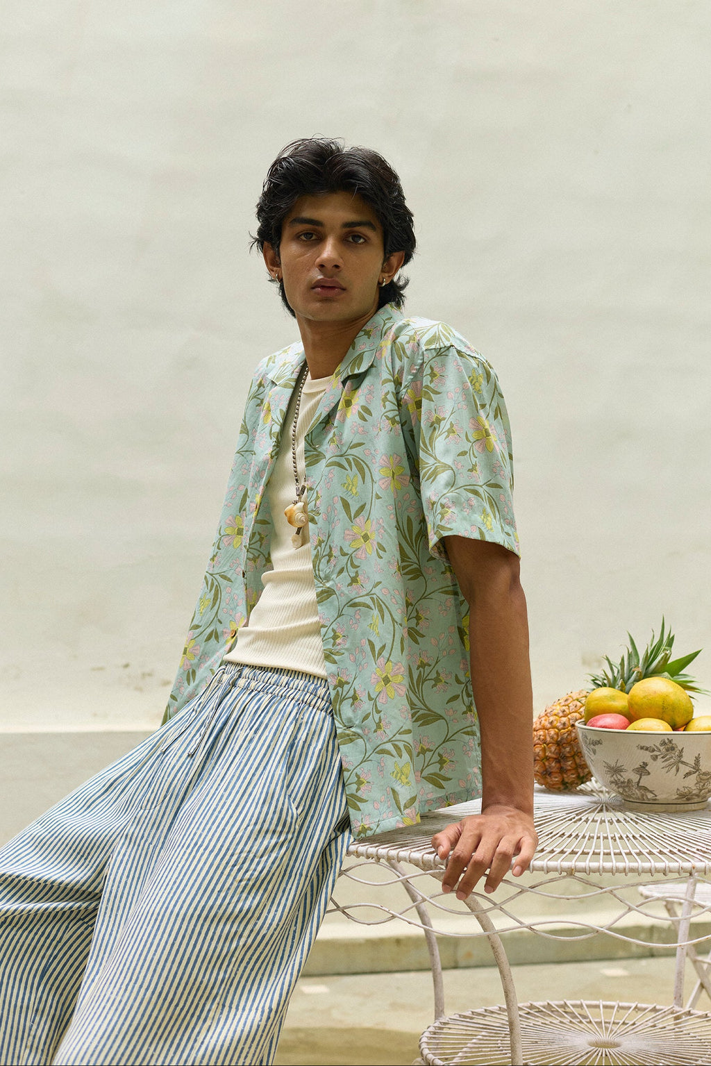 Ambemohar Jaal Blue Shirt