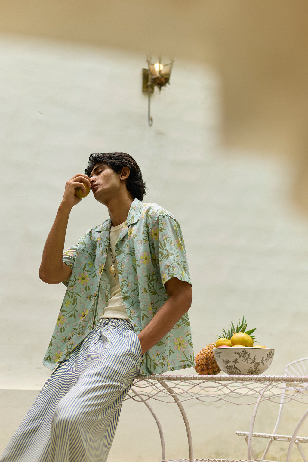 Ambemohar Jaal Blue Shirt