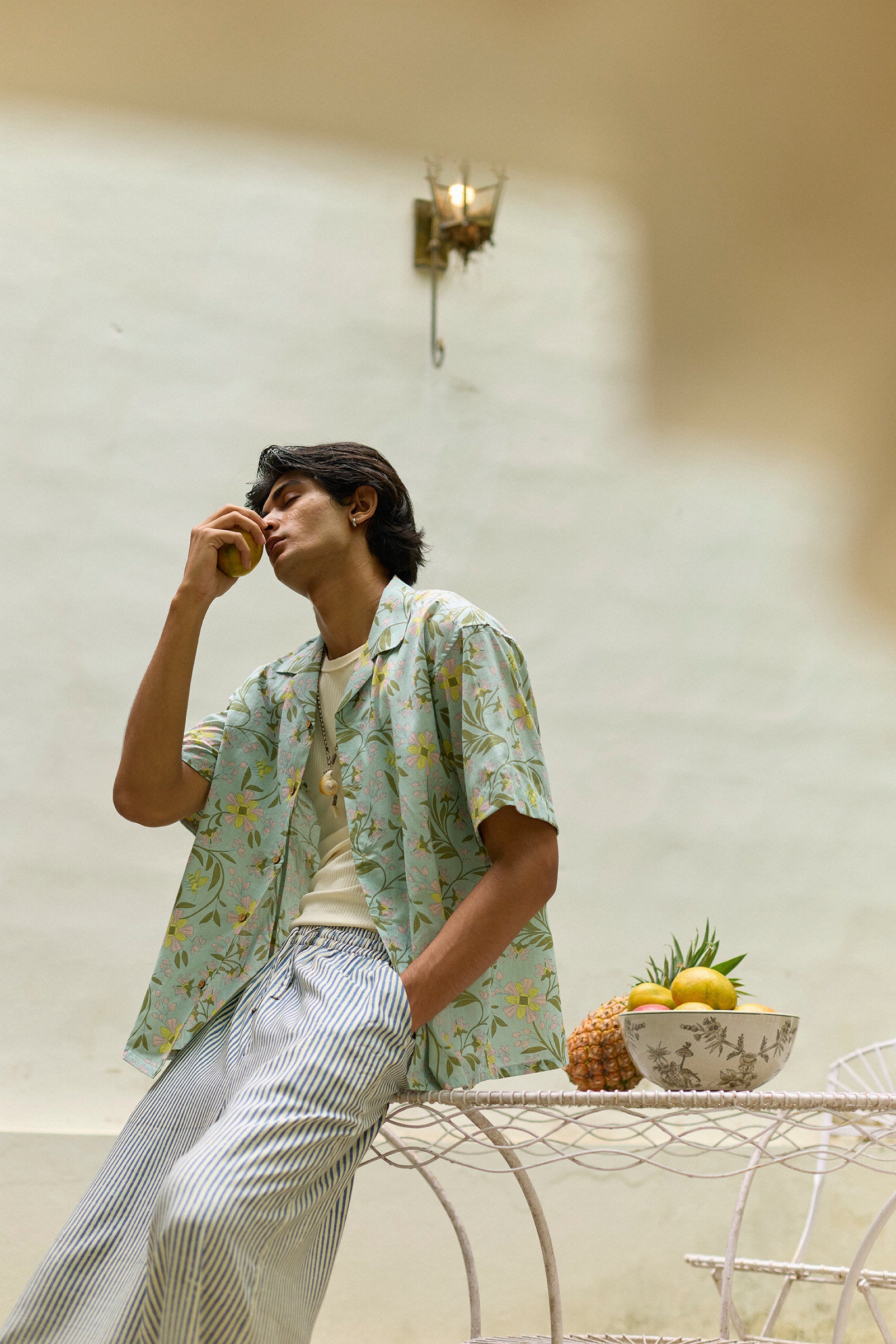 Ambemohar Jaal Blue Shirt
