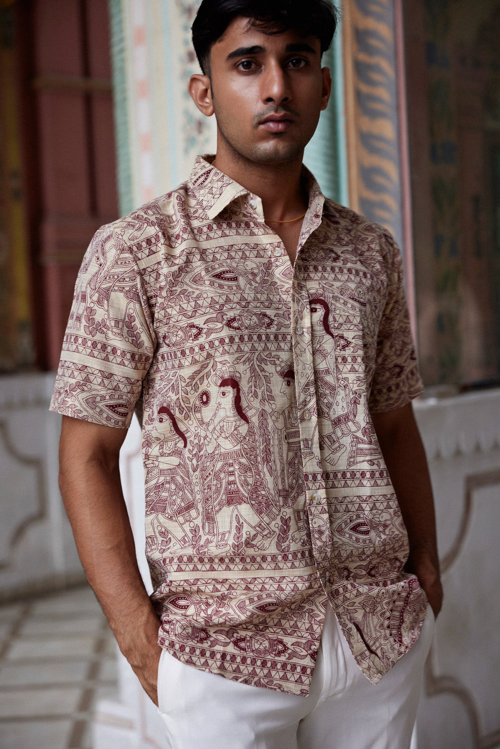 Madhubani Red Shirt