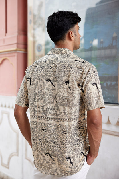 Madhubani Black Shirt