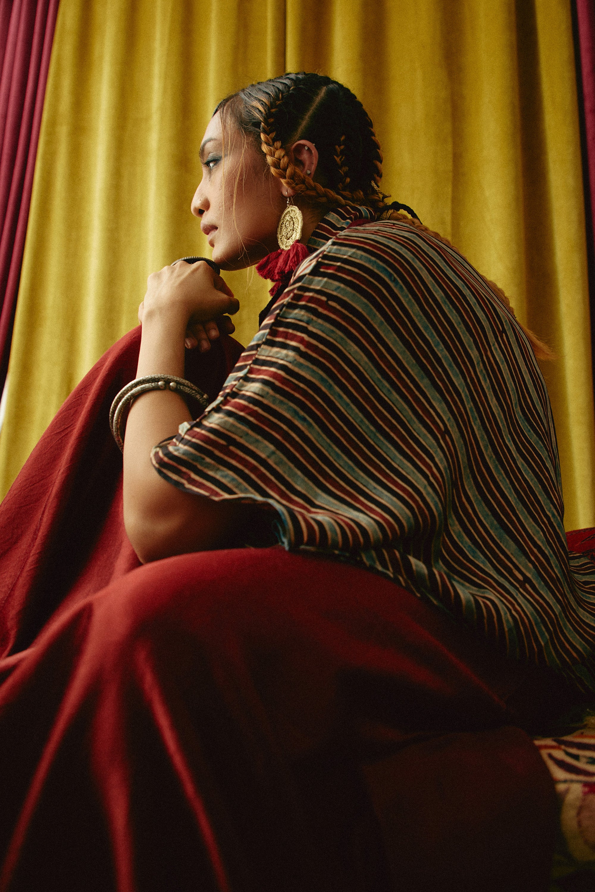 Anhad Neel Ajrakh Modal Shirt