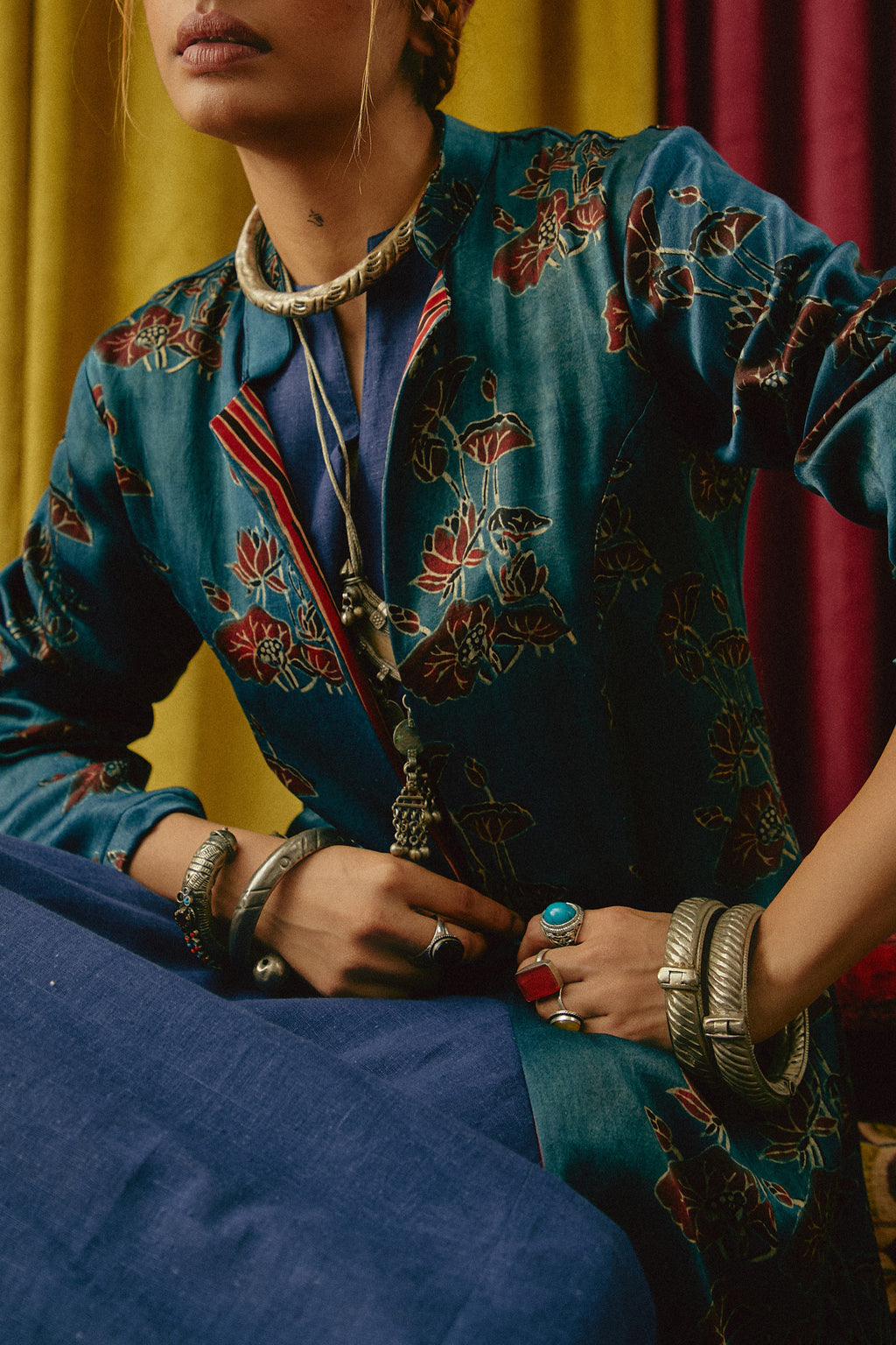 Mashru Kanwal Ajrakh Achkan