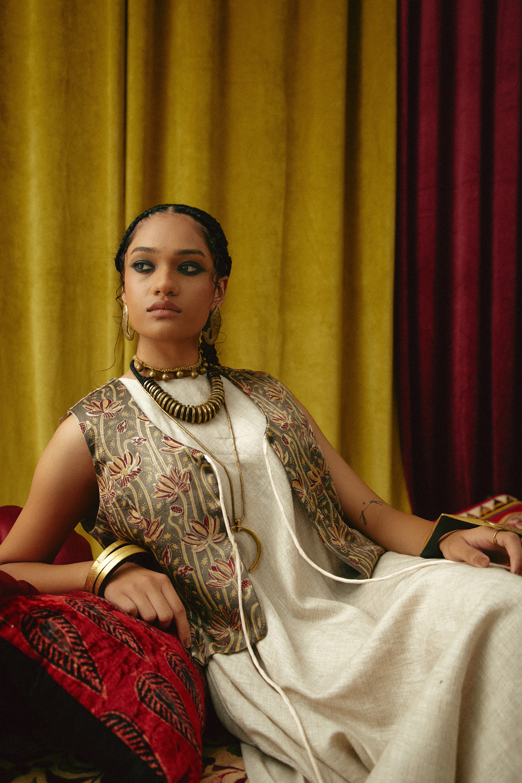 Mashru Dariya Ajrakh waistcoat