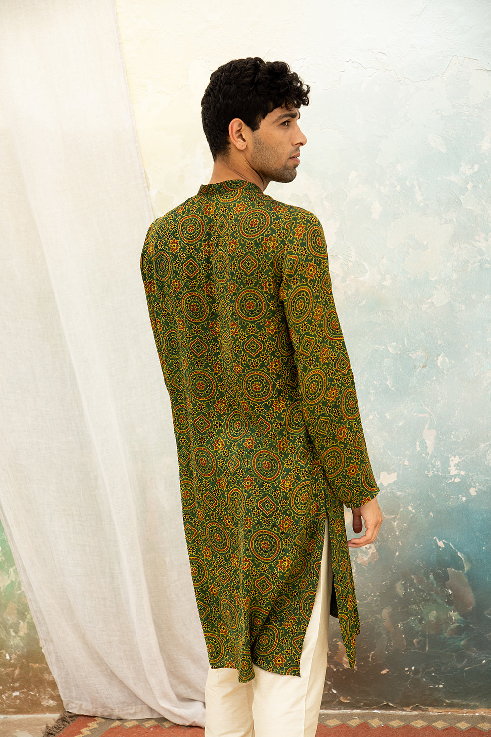 Qissa Green Modal Kurta