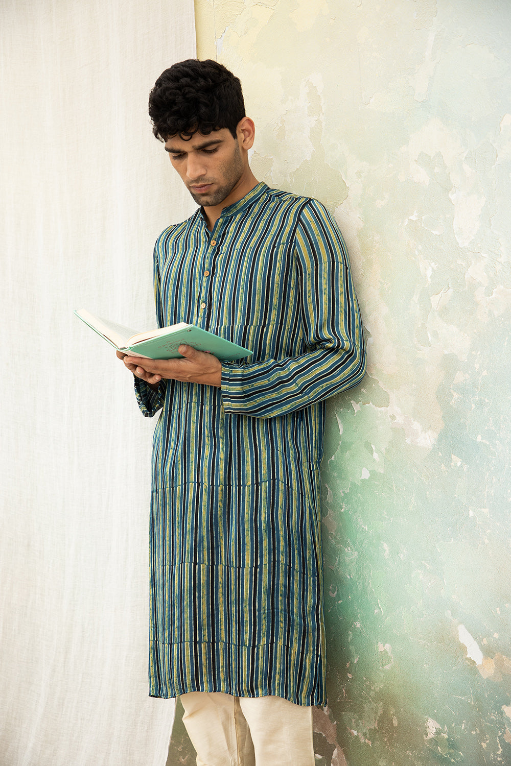 Anhad Green Modal Kurta