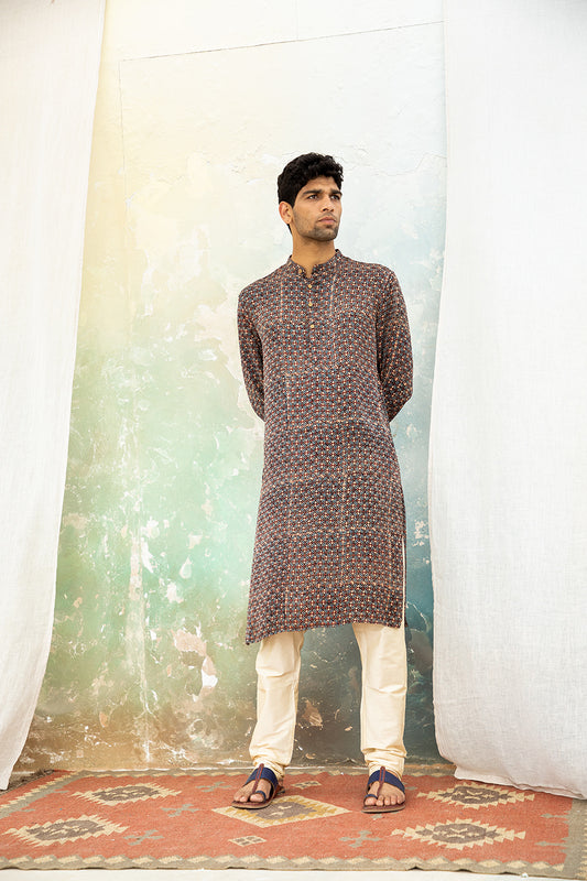 Jaal Black Modal Kurta