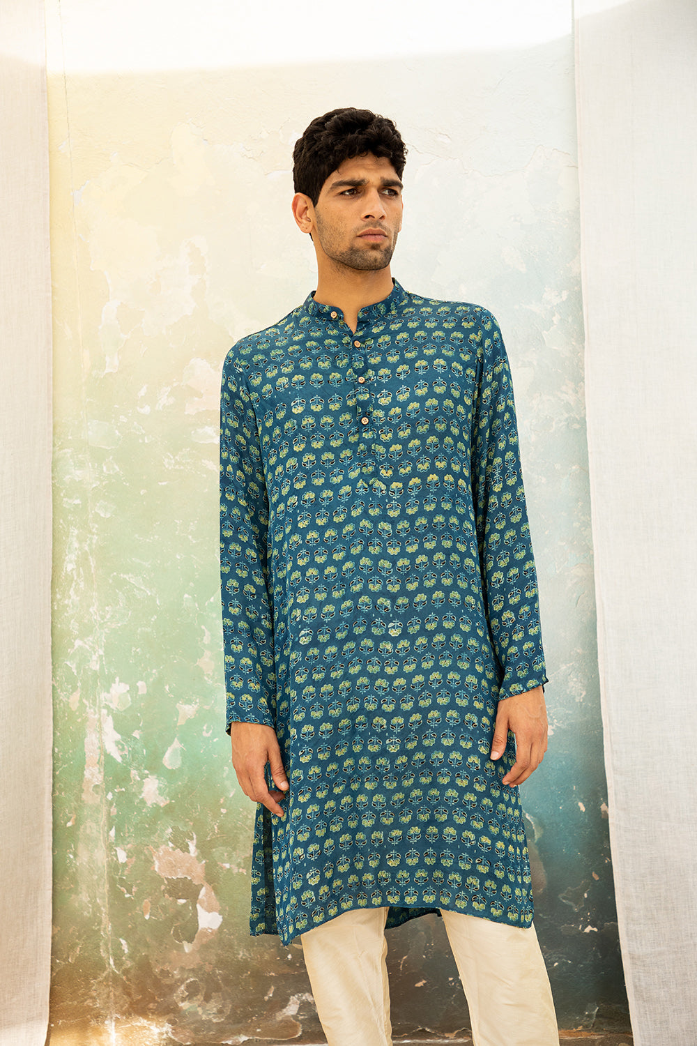 Phool Green Modal Kurta