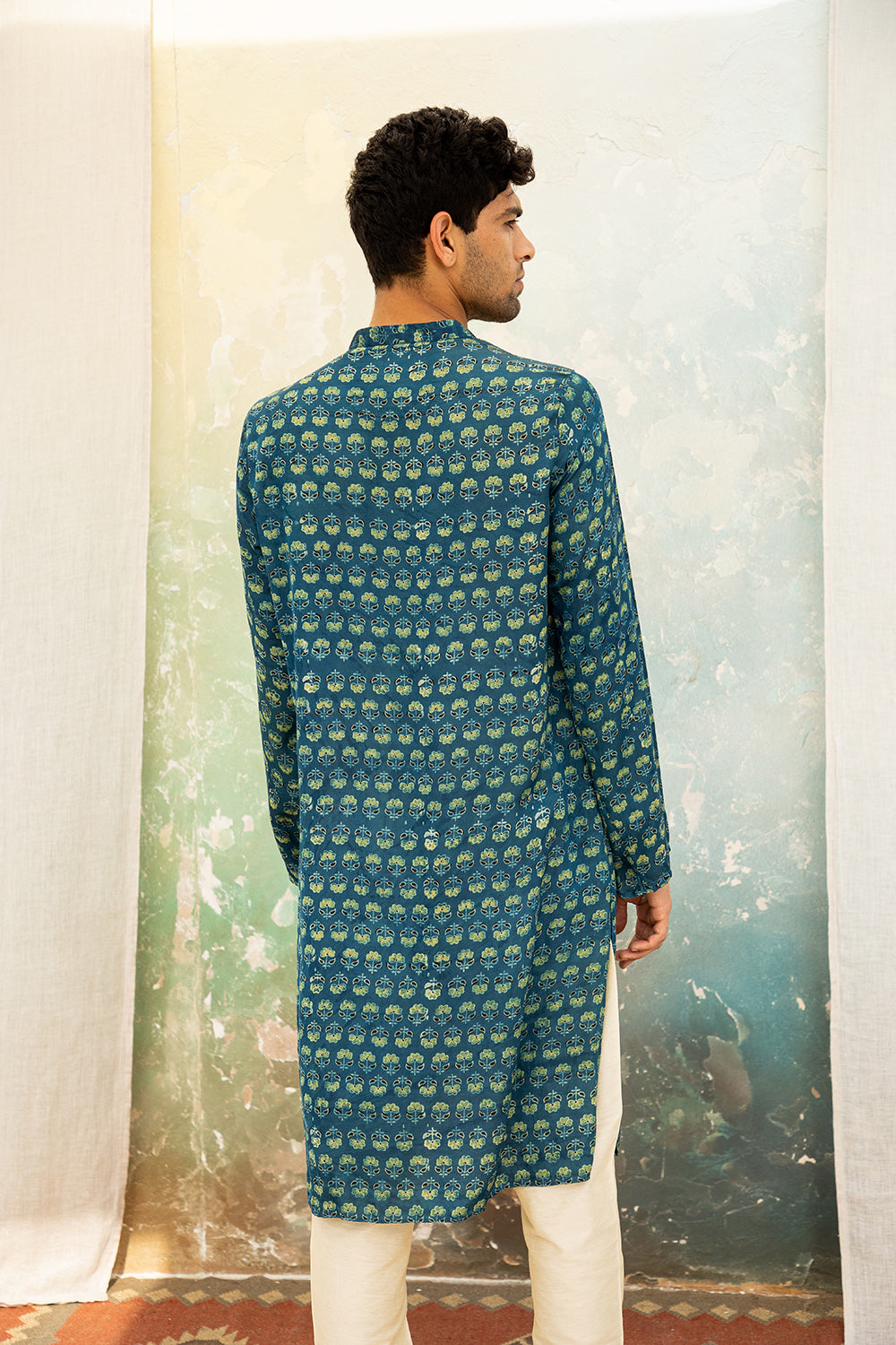 Phool Green Modal Kurta