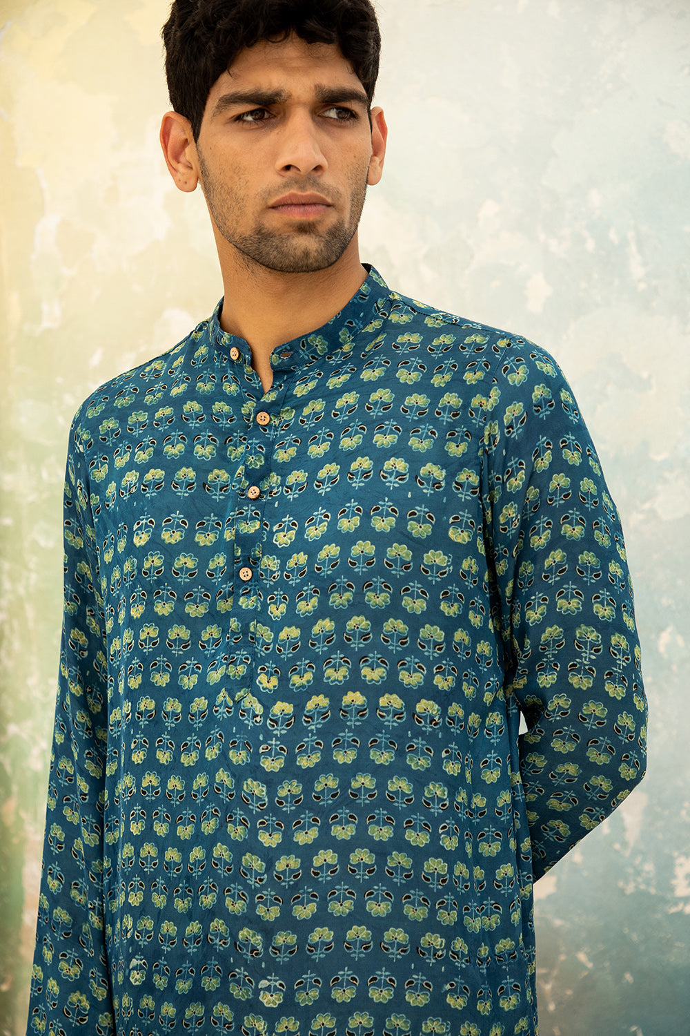 Phool Green Modal Kurta