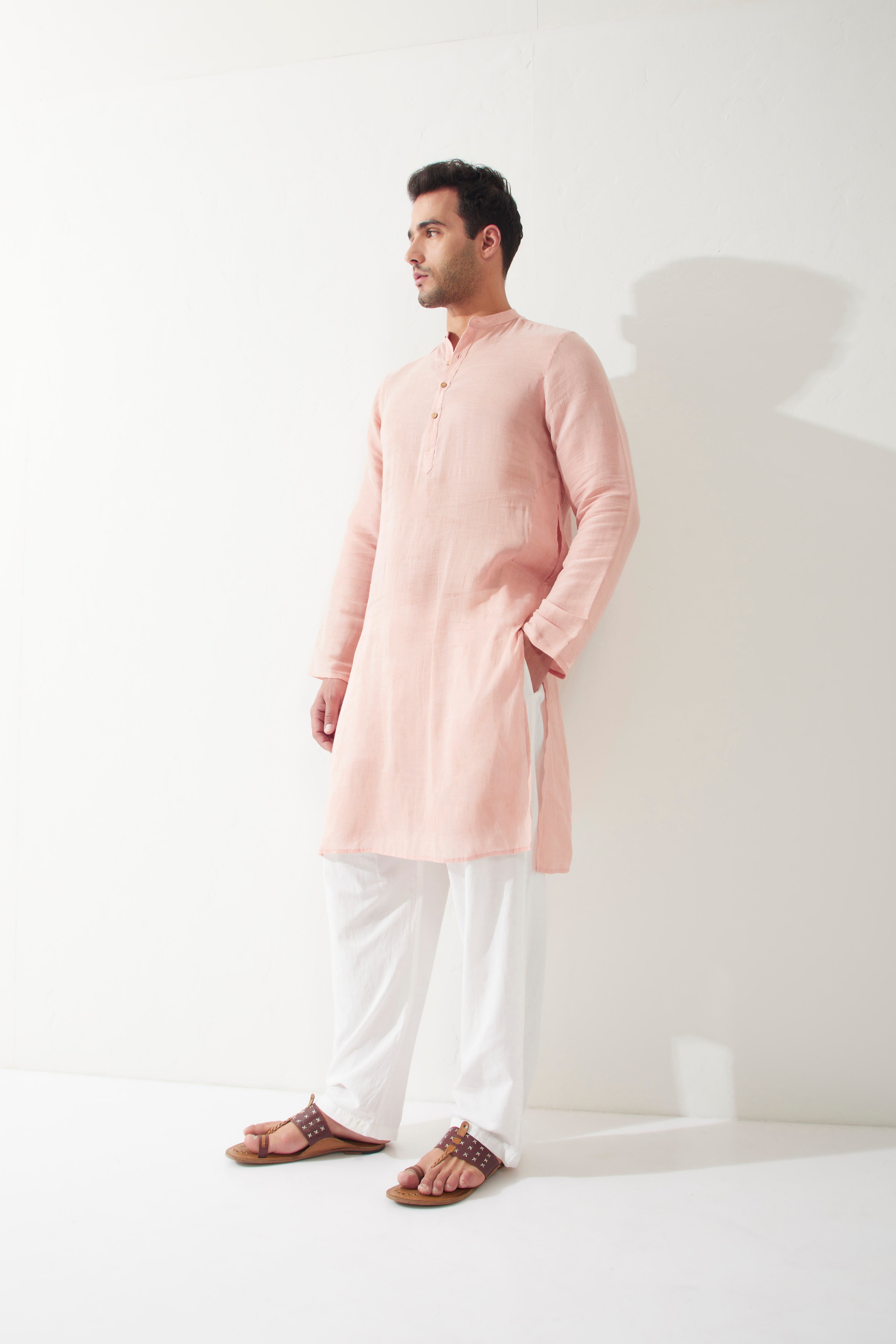 Gulabi Long Kurta