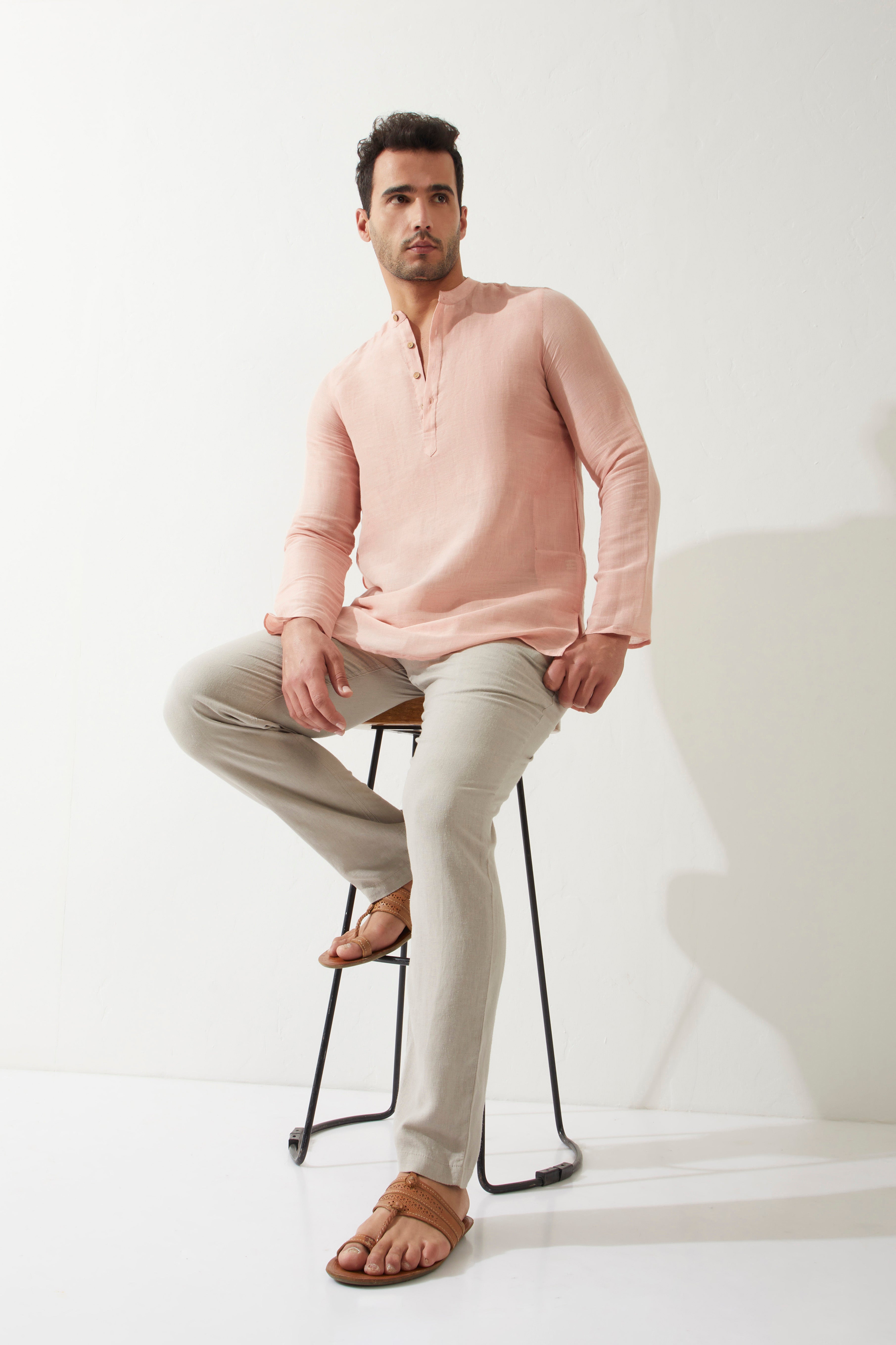 Gulabi Full Sleeve Short Kurta