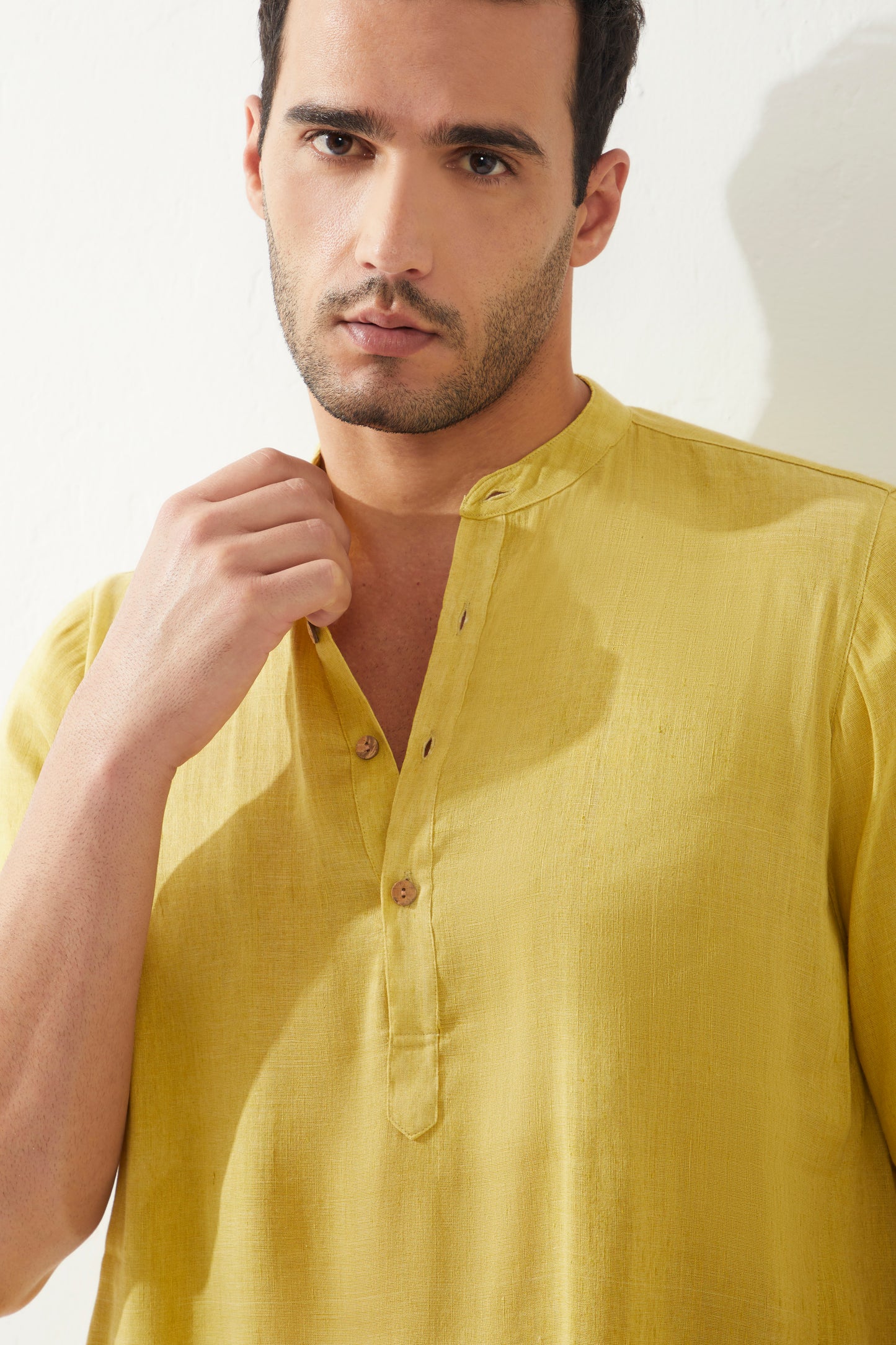 Kesariya Half Sleeve Short Kurta