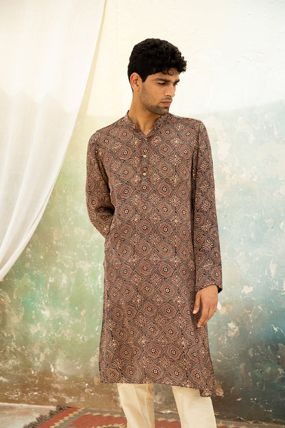 Sehar Brown Modal Kurta