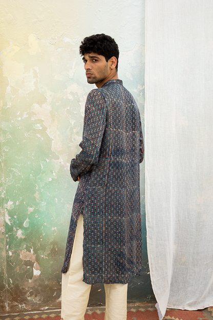 Jaal Blue Modal Kurta