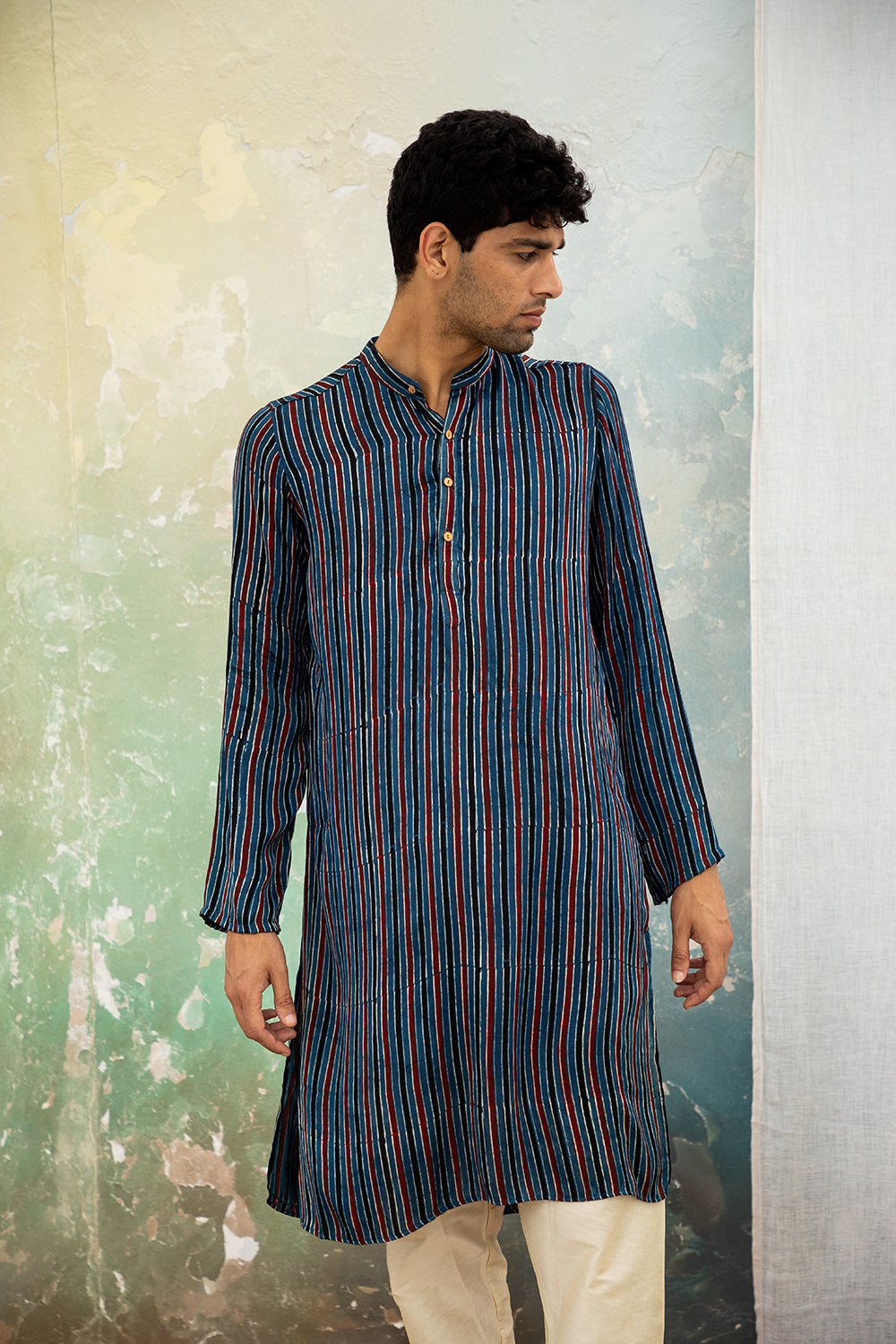 Anhad Blue Modal Kurta