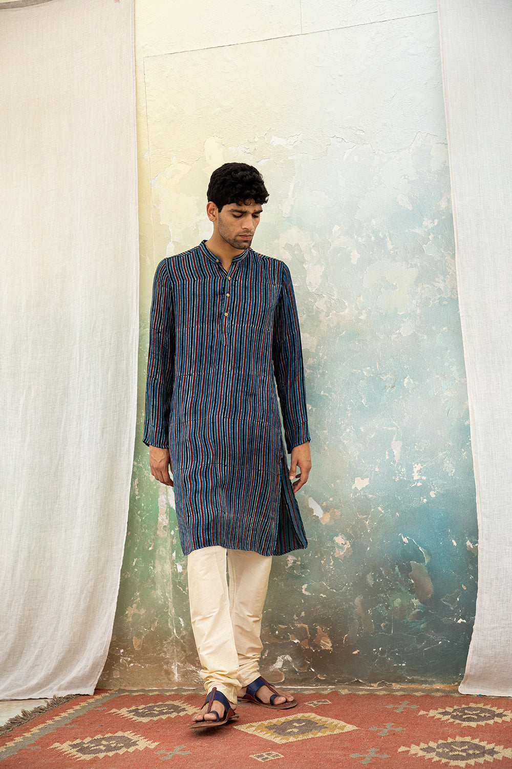 Anhad Blue Modal Kurta