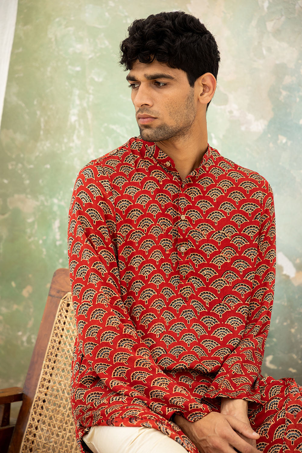 Pankh Red Modal Kurta