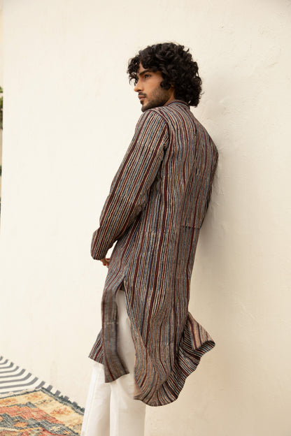 Anhad Cyan Cotton Kurta