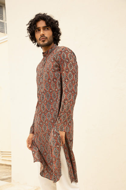 Rivaayat Red Cotton Kurta