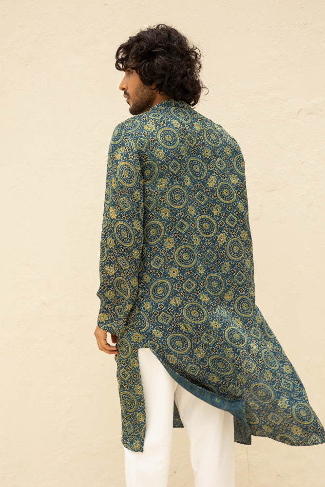 Qissa Blue Modal Kurta
