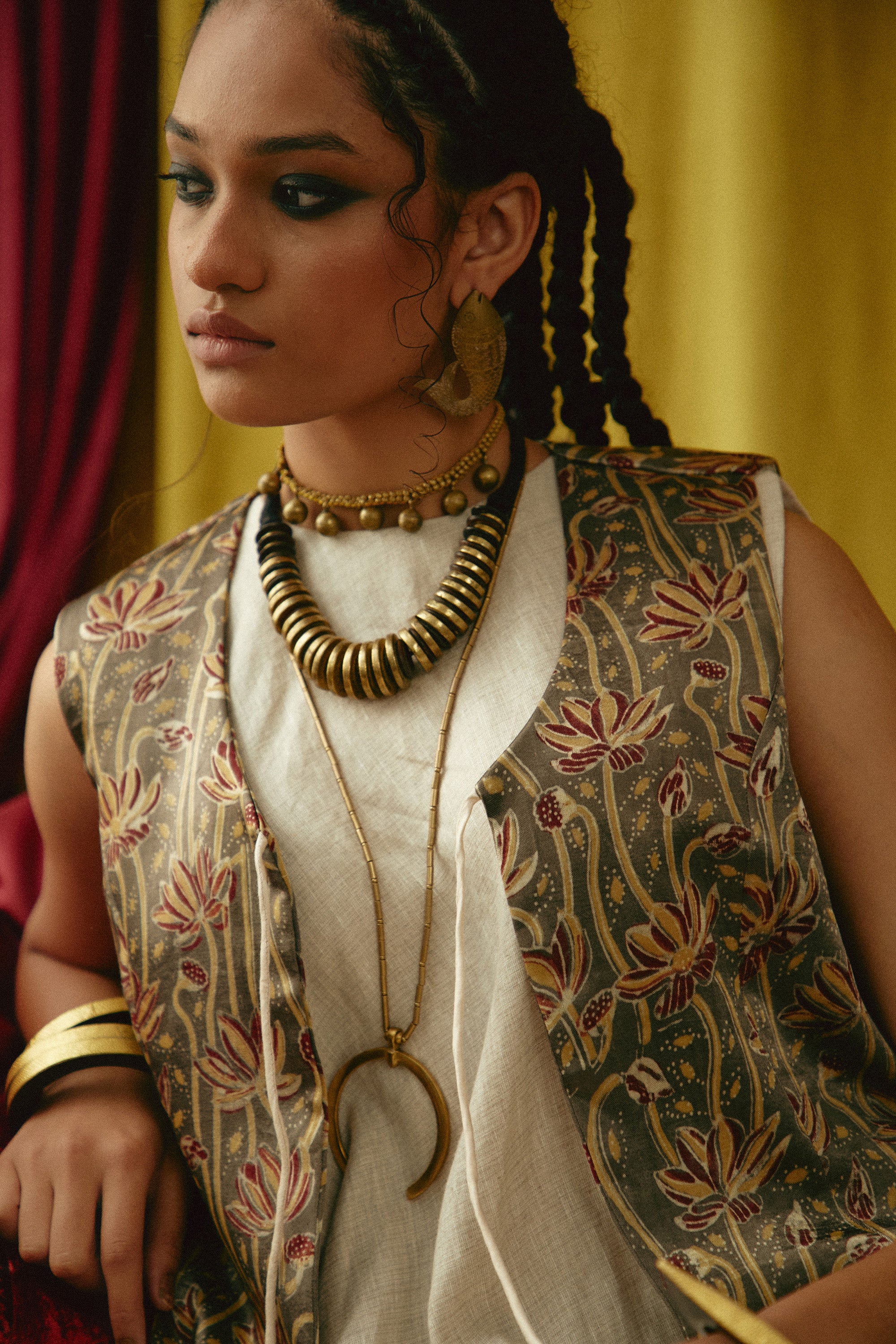 Mashru Dariya Ajrakh waistcoat