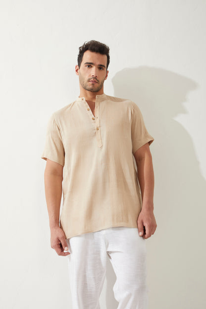 Kumbh Half Sleeve Short Kurta