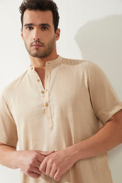 Kumbh Half Sleeve Short Kurta