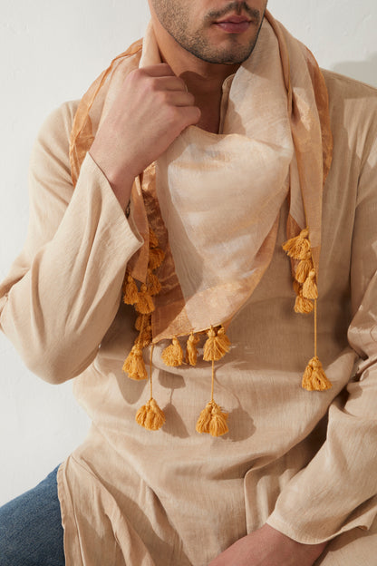 Gold Tissue Modal Scarf